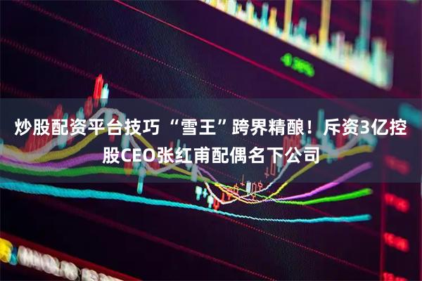 炒股配资平台技巧 “雪王”跨界精酿！斥资3亿控股CEO张红甫配偶名下公司